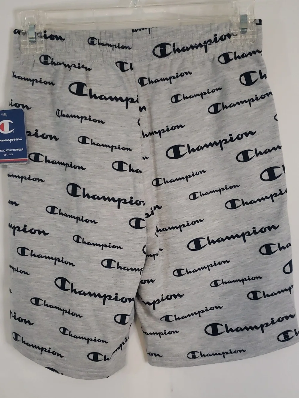 Champion Gray Shorts with Logo, Boys Medium